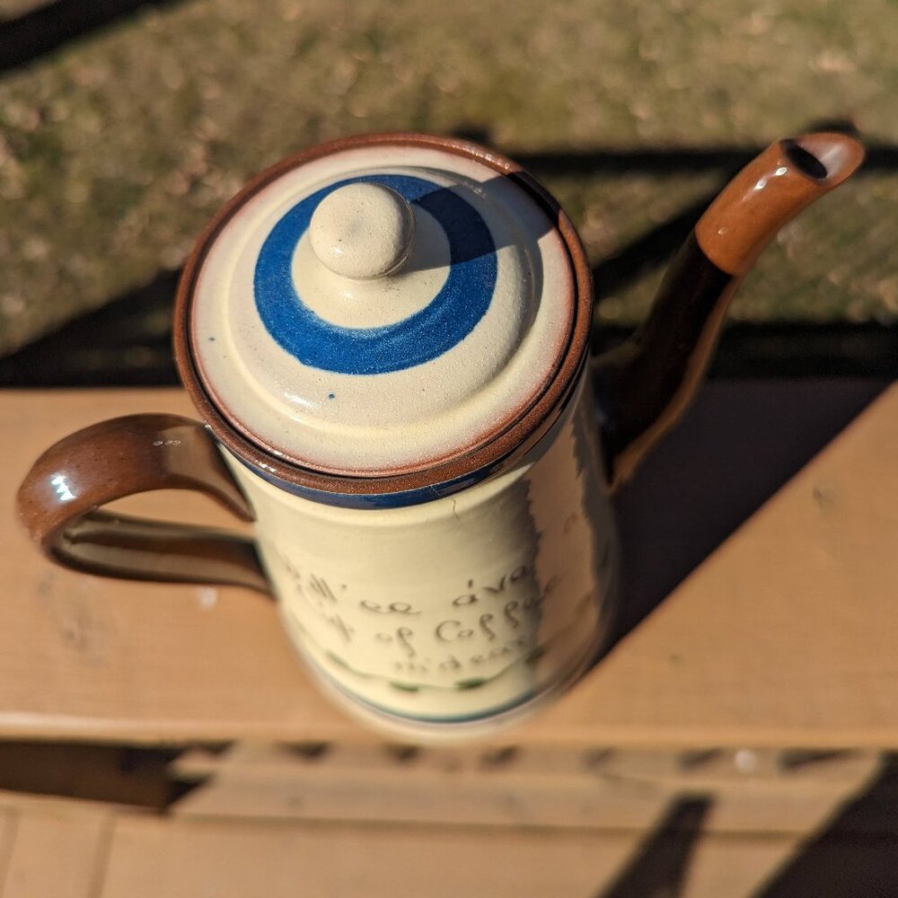 Vintage Watcombe Torquay Motto Ware Coffee Pot - Picture 3 of 10